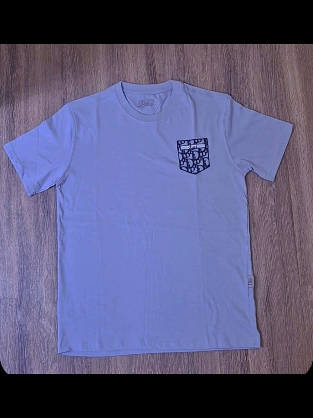 Dior Men’s Light Blue Pocket Logo T-Shirt
